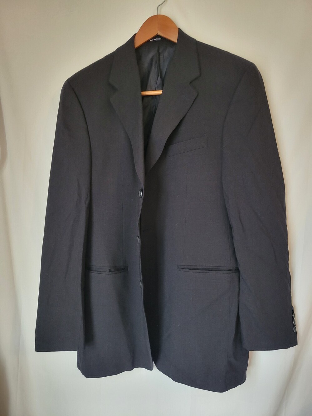 Ralph Lauren Men's Black 100% Pure New Wool 2-Button Suit Blazer Jacket 41T‎